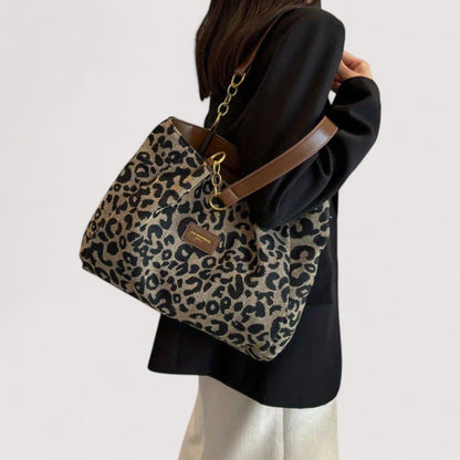 Sonia | Leopard Canvas Shopping Bag