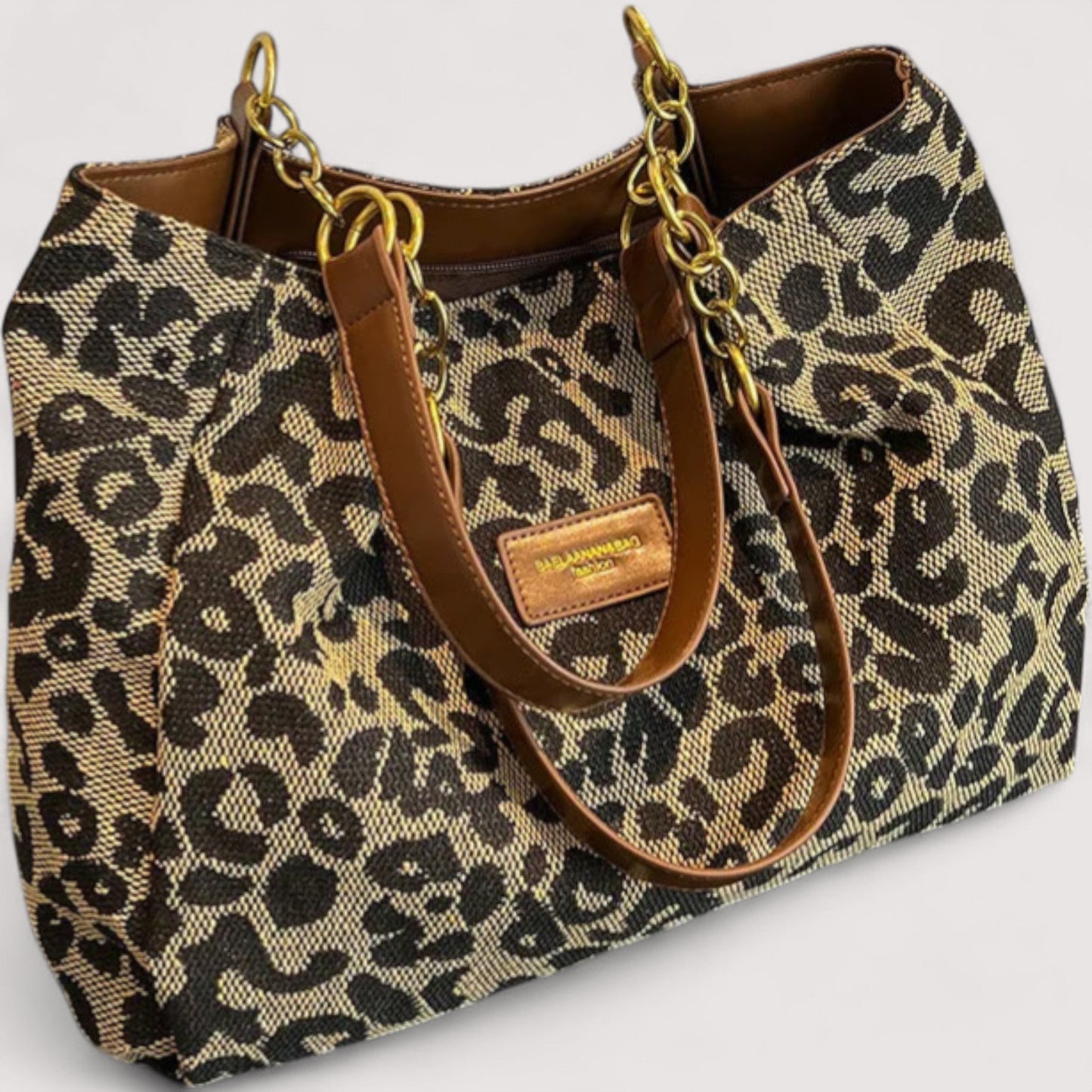 Sonia | Leopard Canvas Shopping Bag