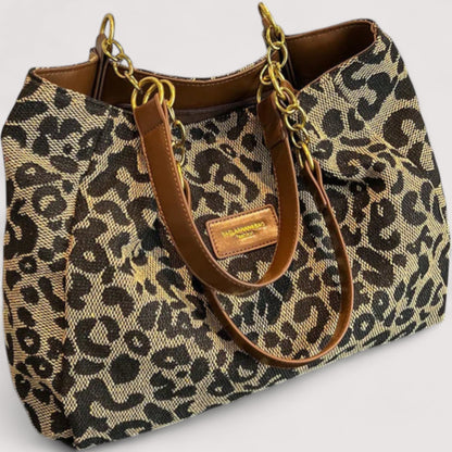 Sonia | Leopard Canvas Shopping Bag