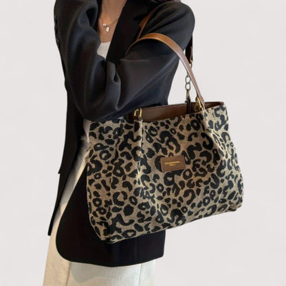 Sonia | Leopard Canvas Shopping Bag