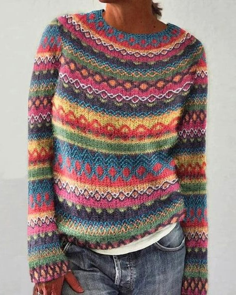 Helma| Retro Knit Sweater for Woman