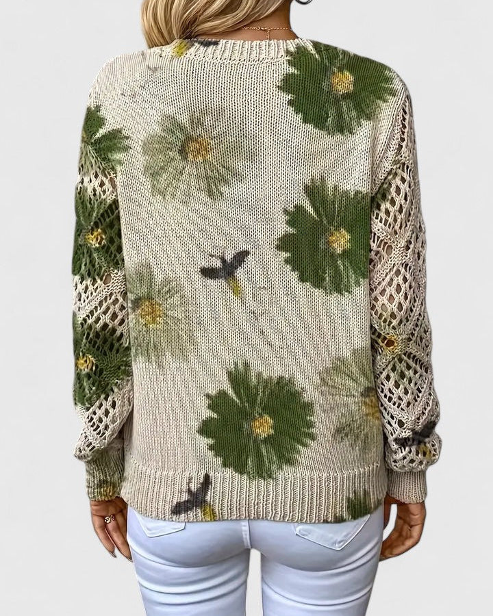 Aurélie | Elegant sweater with floral pattern
