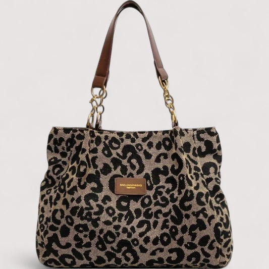 Sonia | Leopard Canvas Shopping Bag