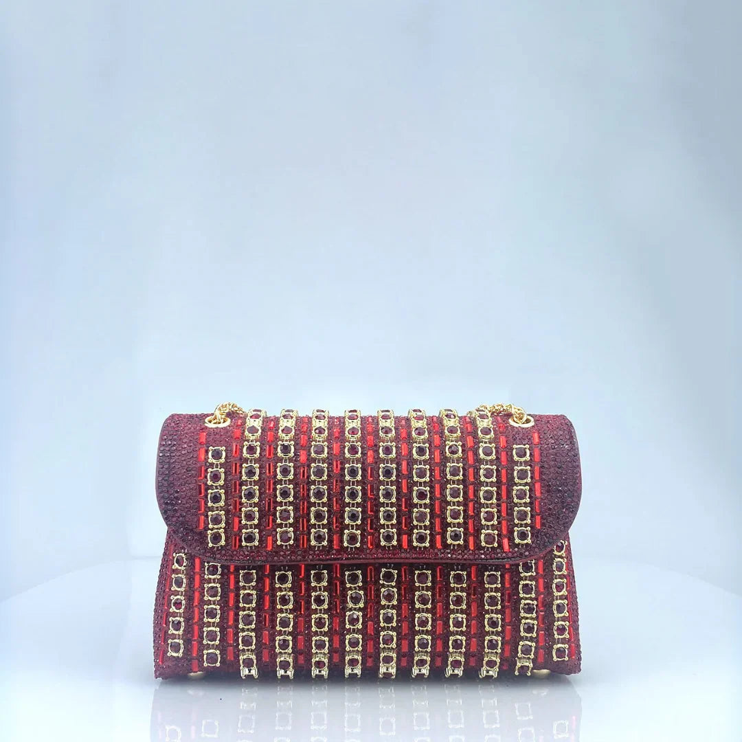 Laviera | Chic Chain Colored Diamond Shoulder Bag