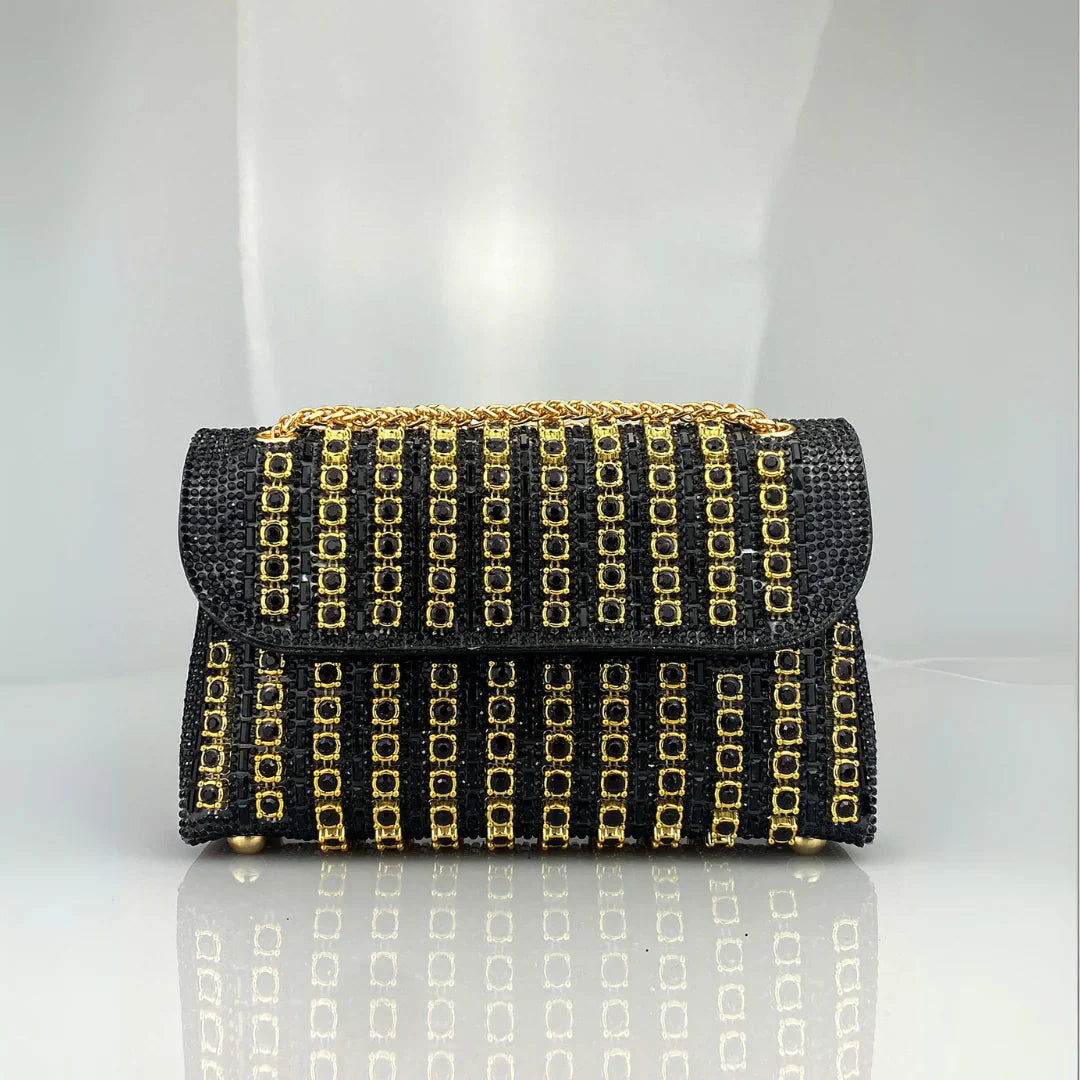 Laviera | Chic Chain Colored Diamond Shoulder Bag