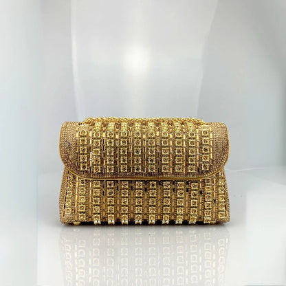 Laviera | Chic Chain Colored Diamond Shoulder Bag