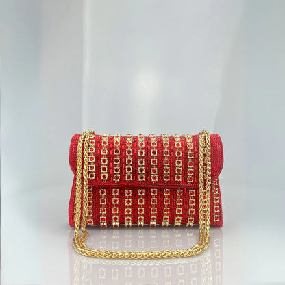 Laviera | Chic Chain Colored Diamond Shoulder Bag