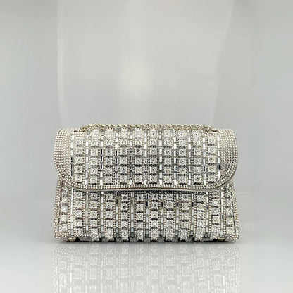 Laviera | Chic Chain Colored Diamond Shoulder Bag