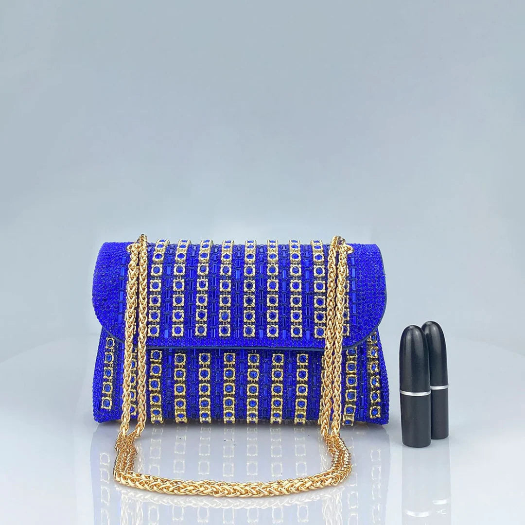 Laviera | Chic Chain Colored Diamond Shoulder Bag