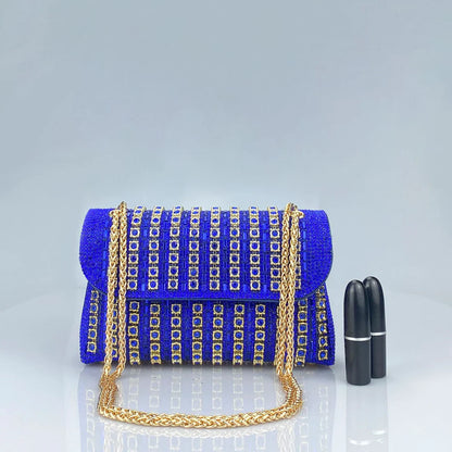 Laviera | Chic Chain Colored Diamond Shoulder Bag
