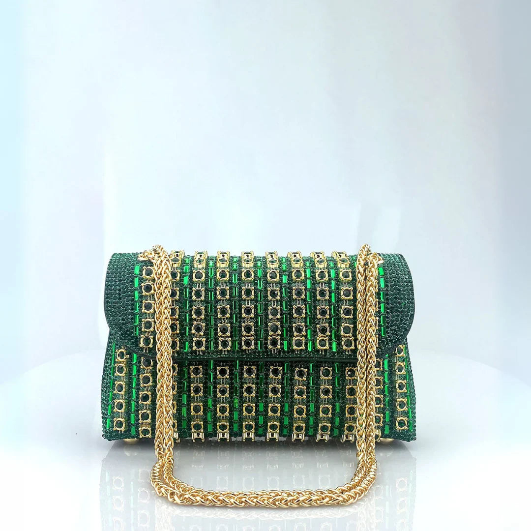 Laviera | Chic Chain Colored Diamond Shoulder Bag