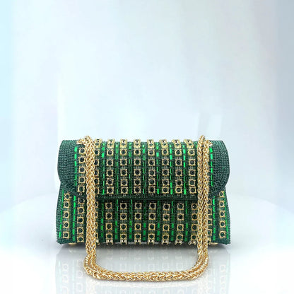 Laviera | Chic Chain Colored Diamond Shoulder Bag