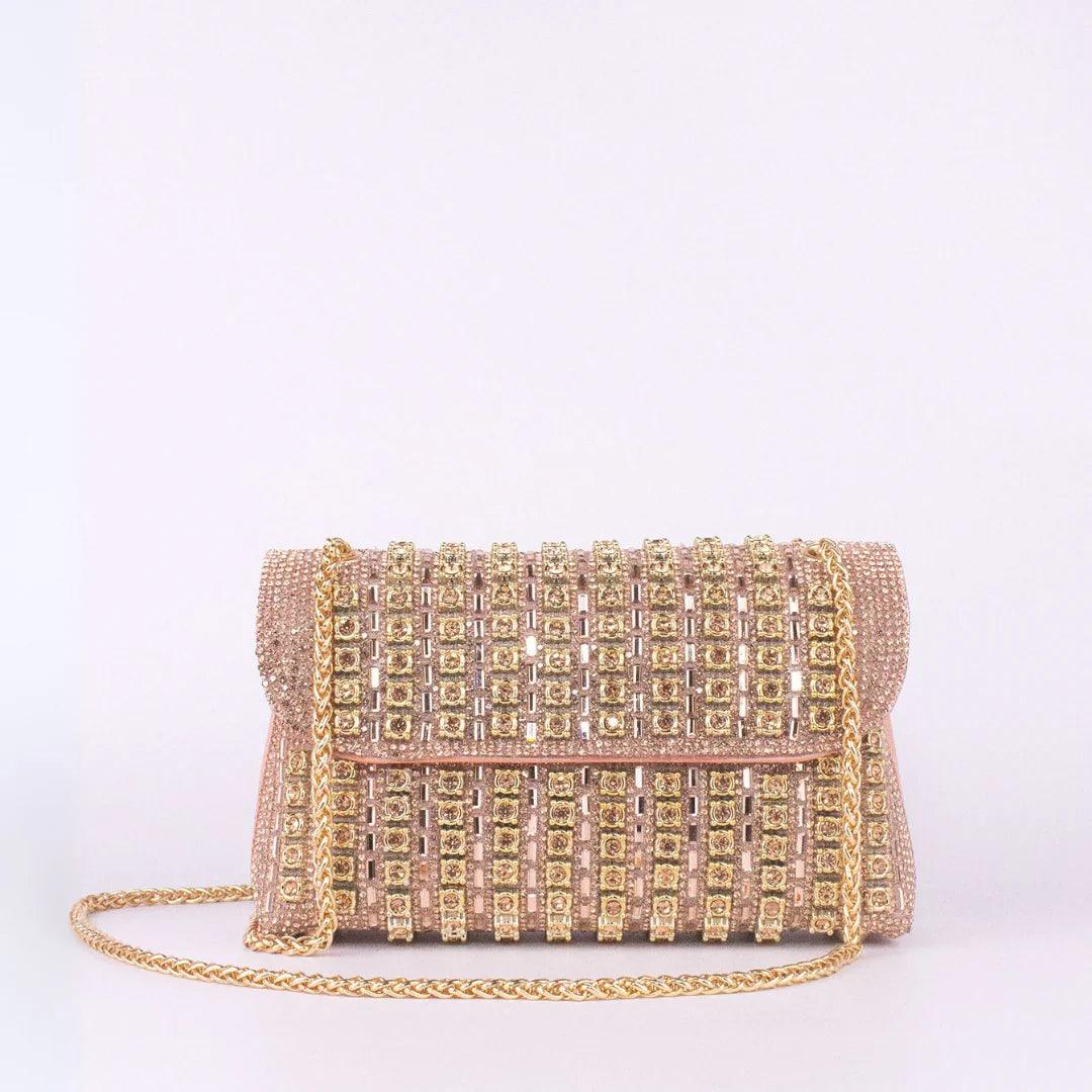 Laviera | Chic Chain Colored Diamond Shoulder Bag