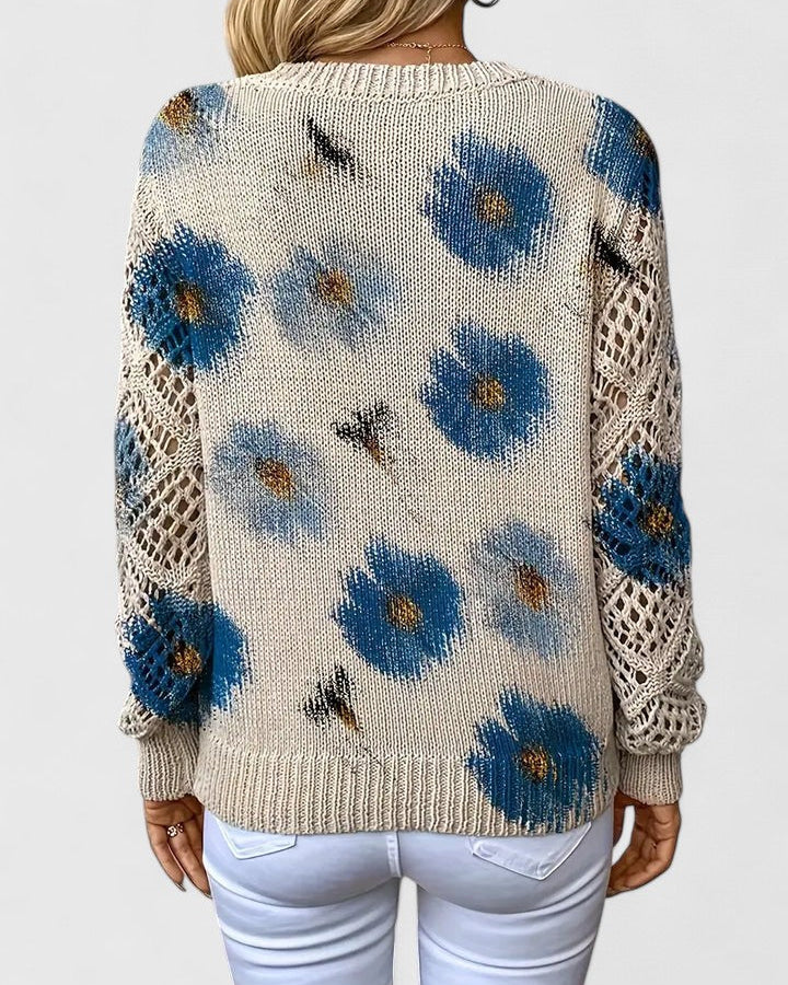 Aurélie | Elegant sweater with floral pattern